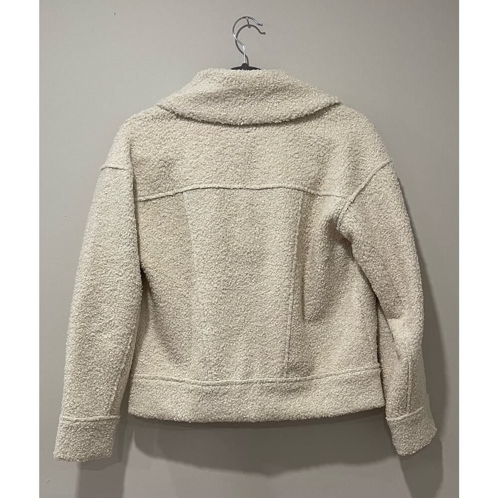 Marine Layer Quebec Sherpa Moto Jacket in Antique White Beige Size XS‎ - Picture 11 of 11